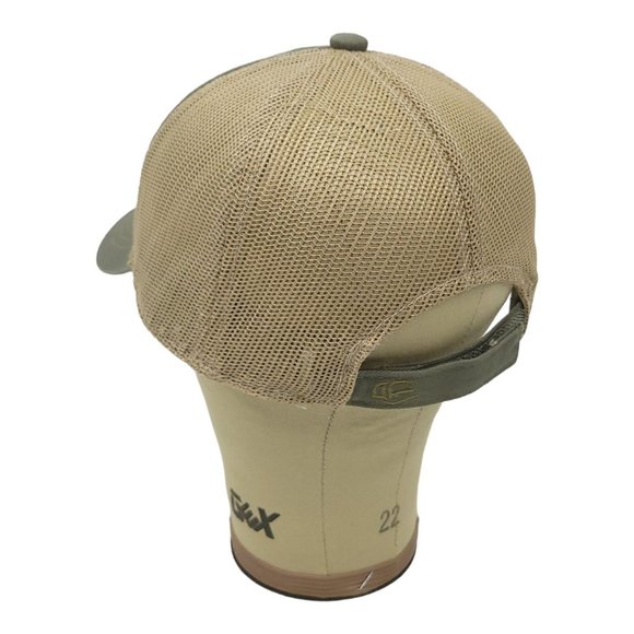 Outdoor Cap Hawkeye Mesh Strapback Cap Trucker Baseball Hat Bird Khaki Green - Picture 10 of 13
